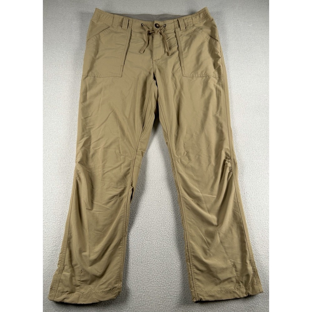 Duluth Trading Co Womens Tan Nylon Hiking Utility Pants Size 14x30 No Fly Zone